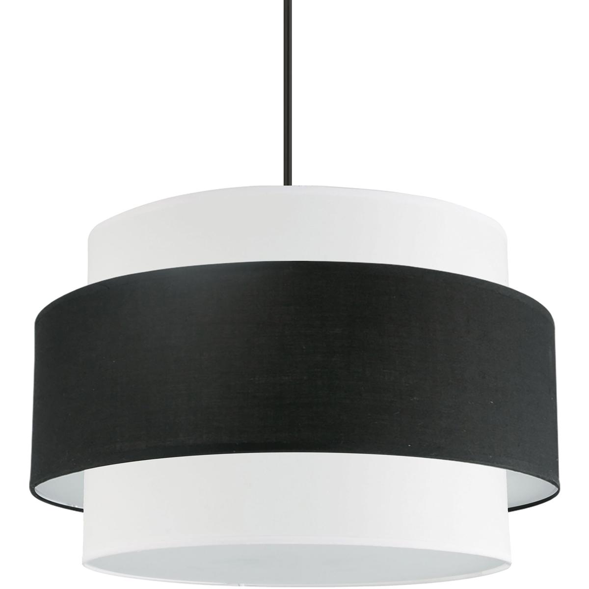 Dainolite PYA-224C-MB-BW Priya 4 Light 22 inch Matte Black with Black-White Chandelier Ceiling Light in Black and White