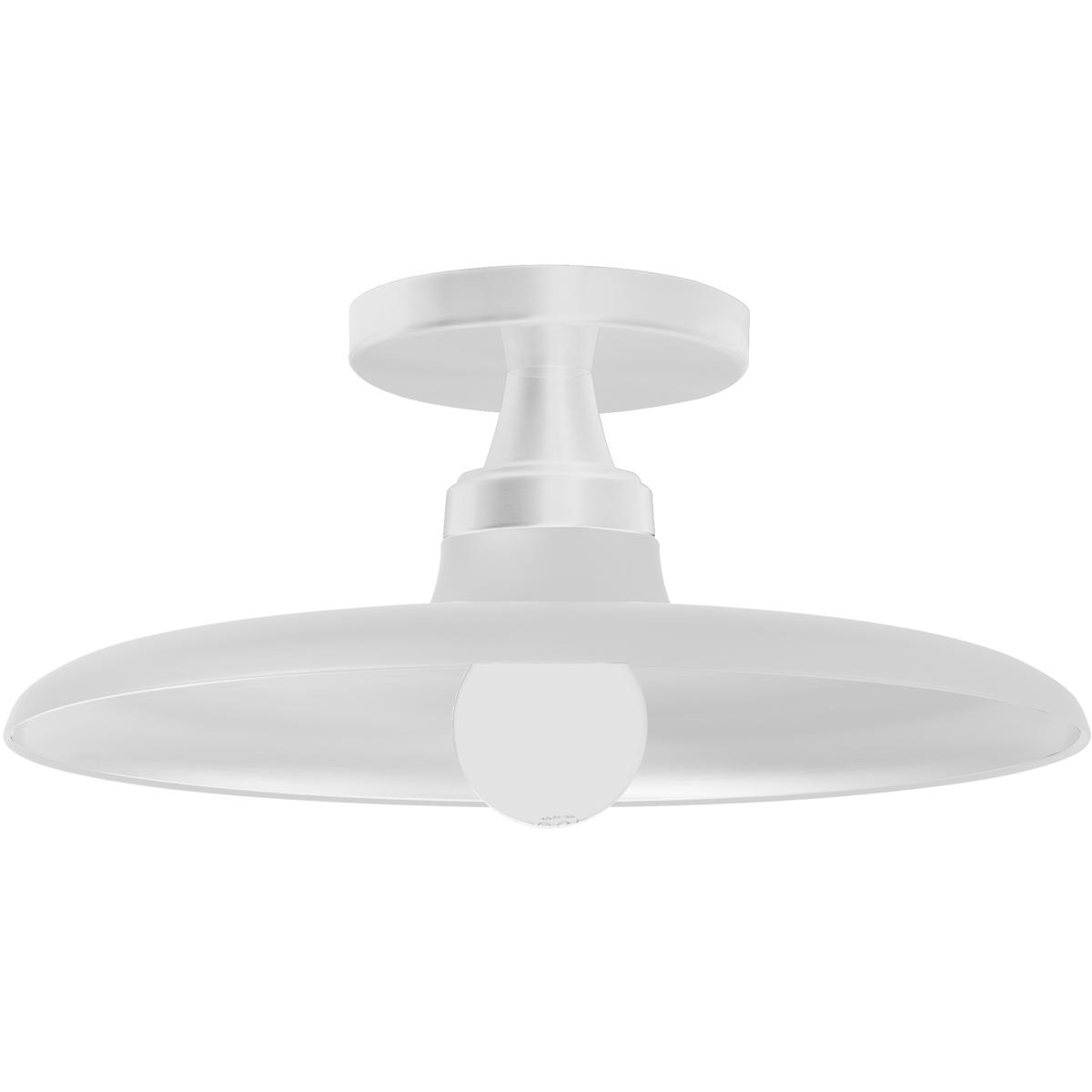 Dainolite QTN-121SF-MW Quentin 1 Light 12 inch Matte White Semi Flush Mount Ceiling Light