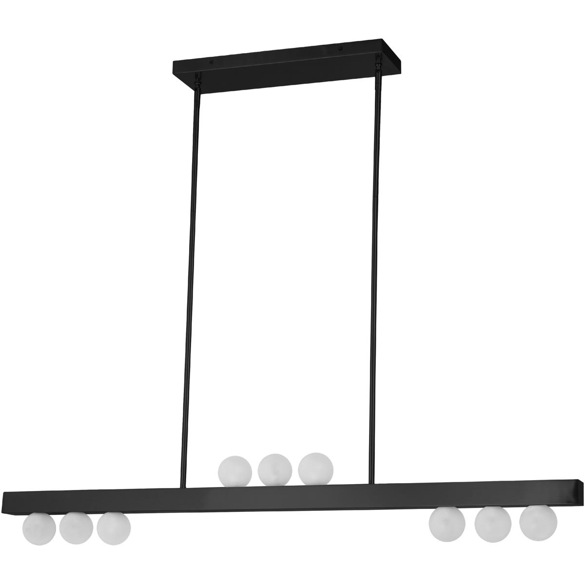Dainolite RAL-429HP-MB Raleigh 9 Light 42 inch Matte Black Horizontal Pendant Ceiling Light