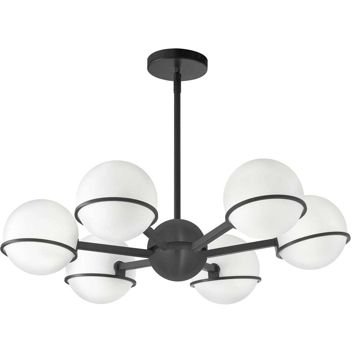 Dainolite Sofia 28 Inch 6 Light Chandelier Sofia - SOF-286C-MB - Modern Contemporary
