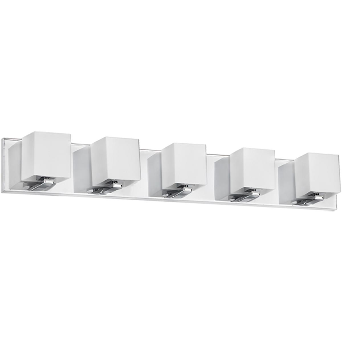 Dainolite V1230-5W-PC Verona 5 Light 29.5 inch Polished Chrome Vanity Light Wall Light