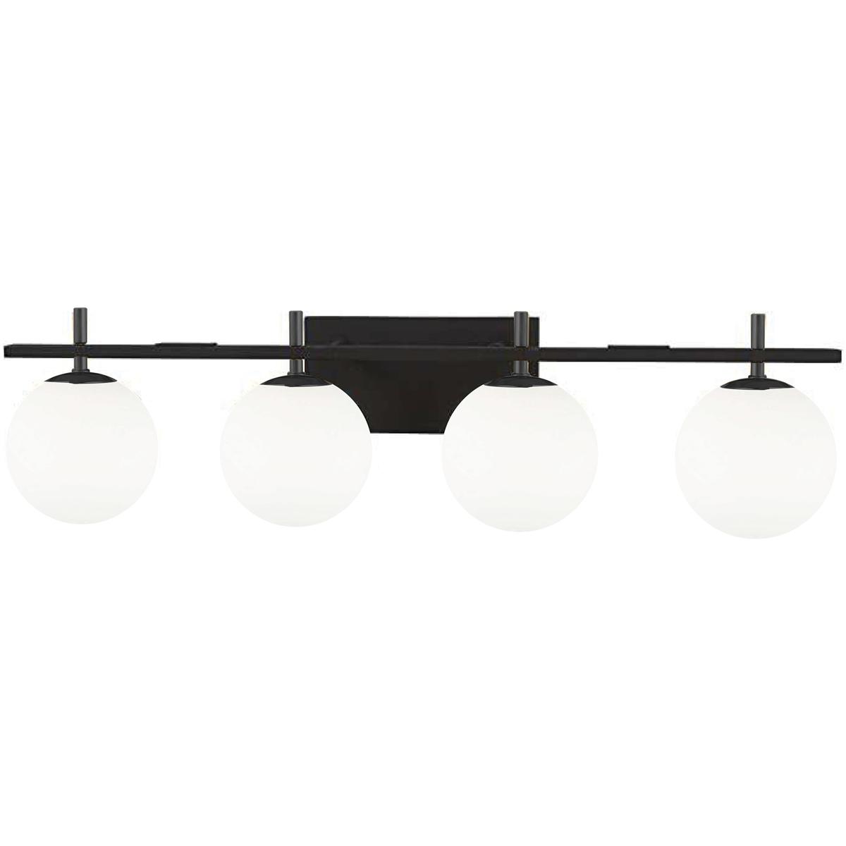 Dainolite VAD-324W-MB Vivaldi 4 Light 32.5 inch Matte Black Vanity Light Wall Light