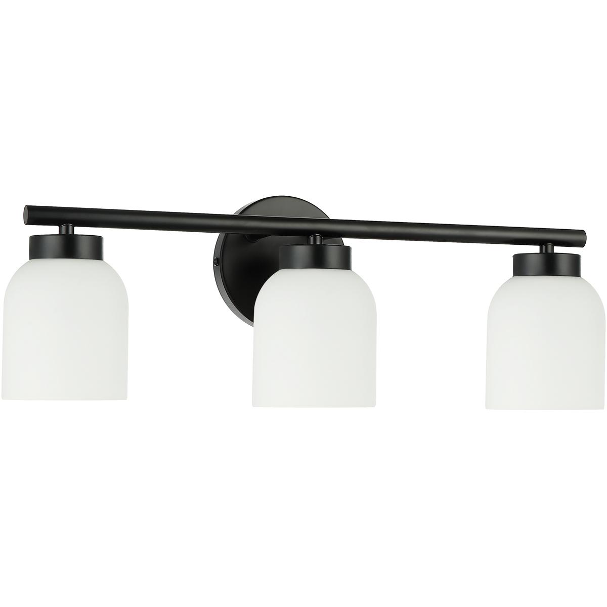 Dainolite VND-213W-MB Vonda 3 Light 21 inch Matte Black Vanity Light Wall Light
