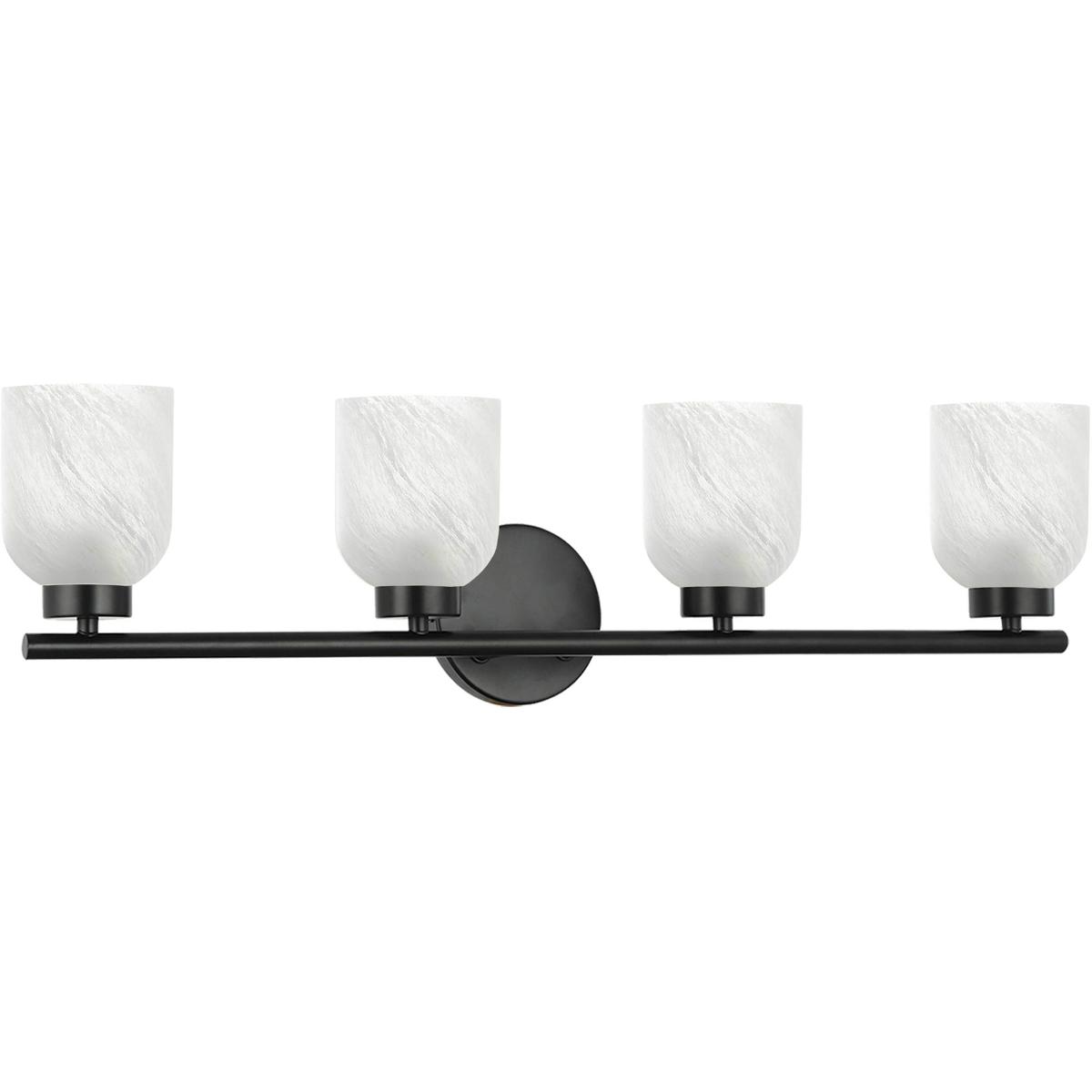 Dainolite VND-294W-MB-ALB Vonda 4 Light 29 inch Matte Black Vanity Light Wall Light