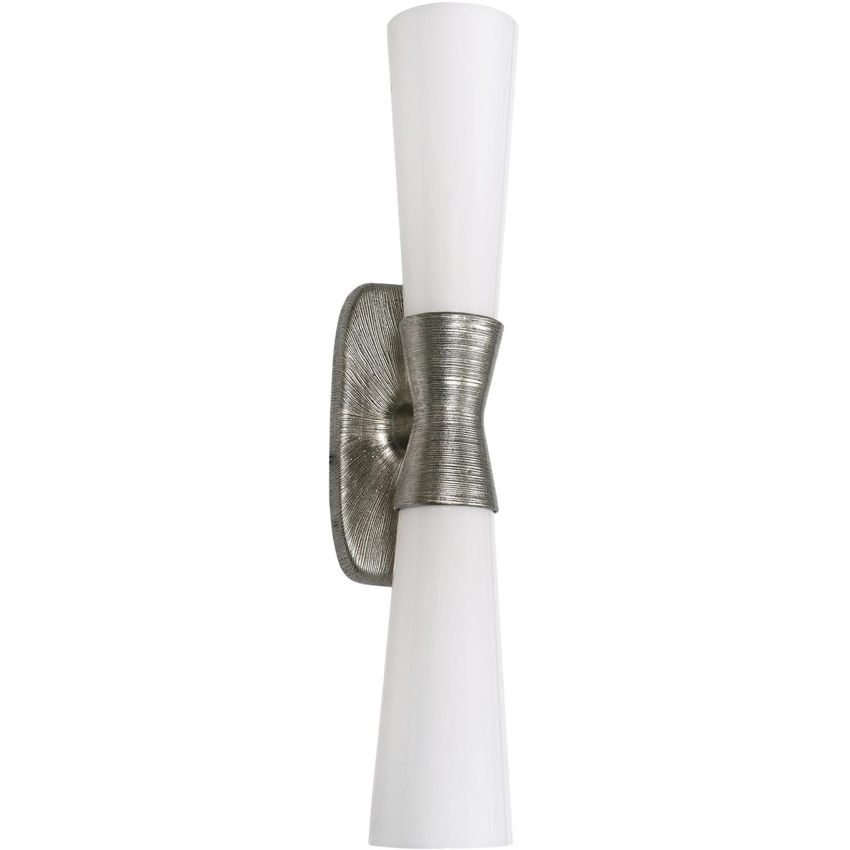 Dainolite WTY-192W-SLV Whitney 2 Light 4.75 inch Silver Wall Sconce Wall Light