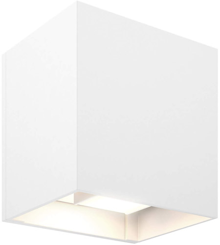 White DALS Lighting LEDWALL-F-WH 4 Rectangular Indoor/Outdoor LED Wall Sconce 