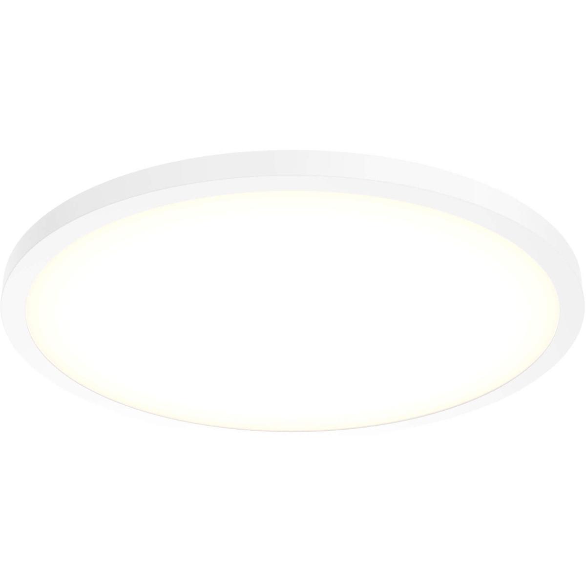 DALS Lighting CFLEDR24-CC-WH Delta 1 Light 24 inch White Flushmount Ceiling Light