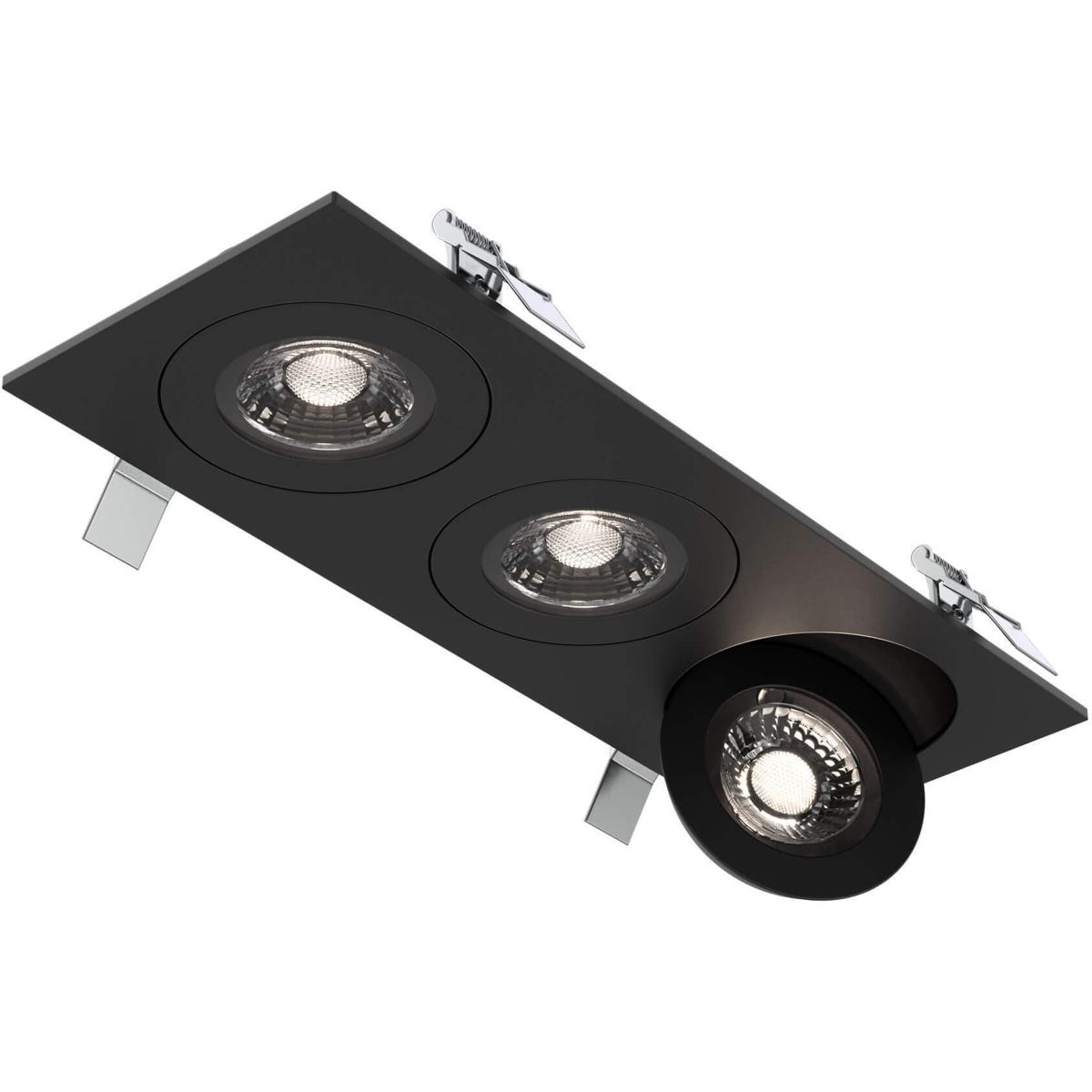 DALS Lighting FGM4-CC-TRIO-BK Pivot Black Directional Recessed Light