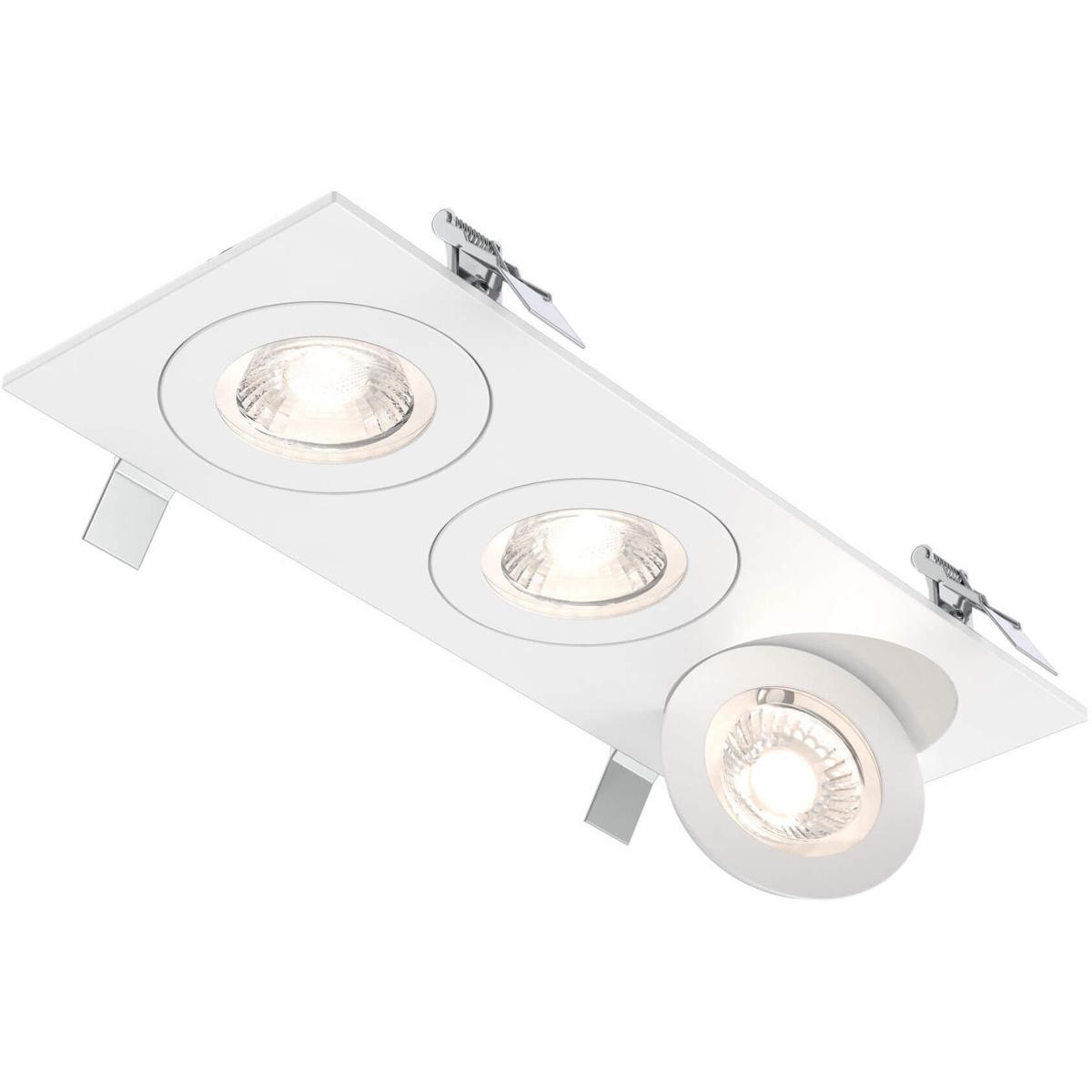 DALS Lighting FGM4-CC-TRIO-WH Pivot White Directional Recessed Light