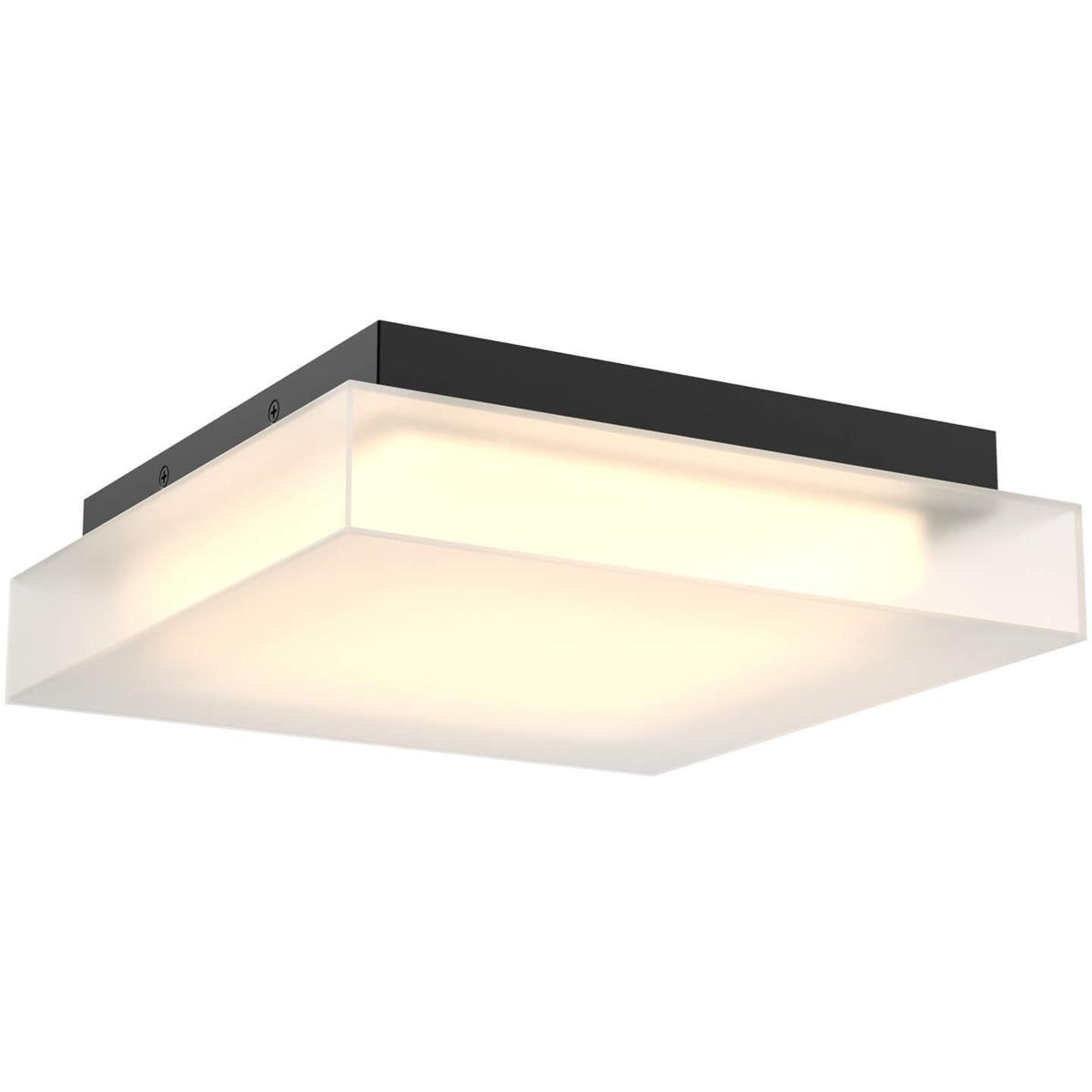 DALS Lighting FUZ11-CC-BK Misty 1 Light 11 inch Black Flushmount Ceiling Light, Fuzzy