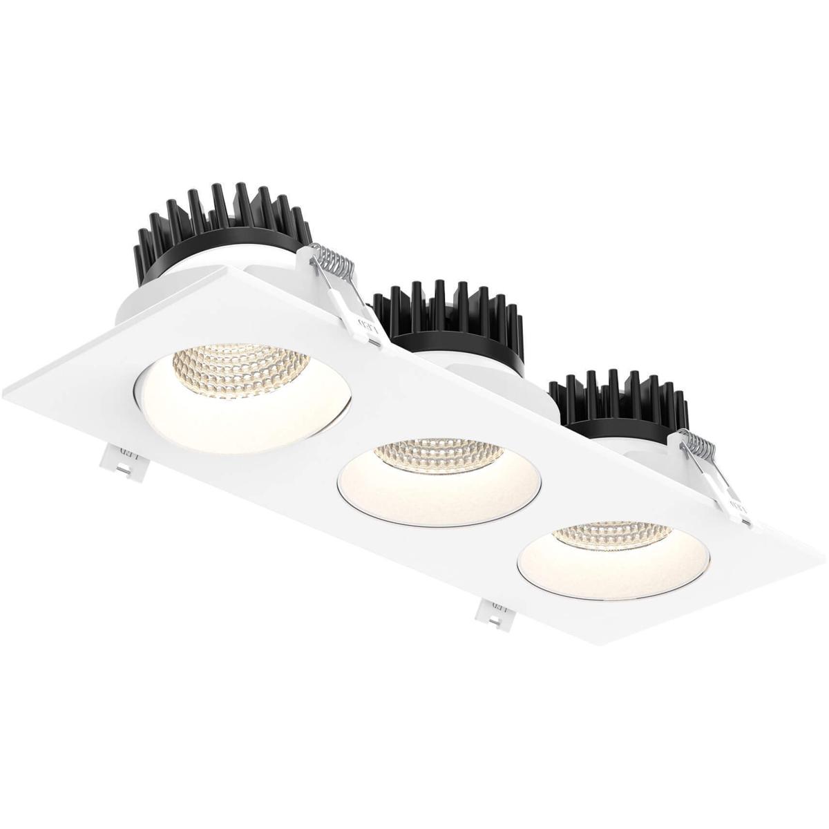 DALS Lighting GBR35CCTRIOWH Revolve White Directional Recessed Light