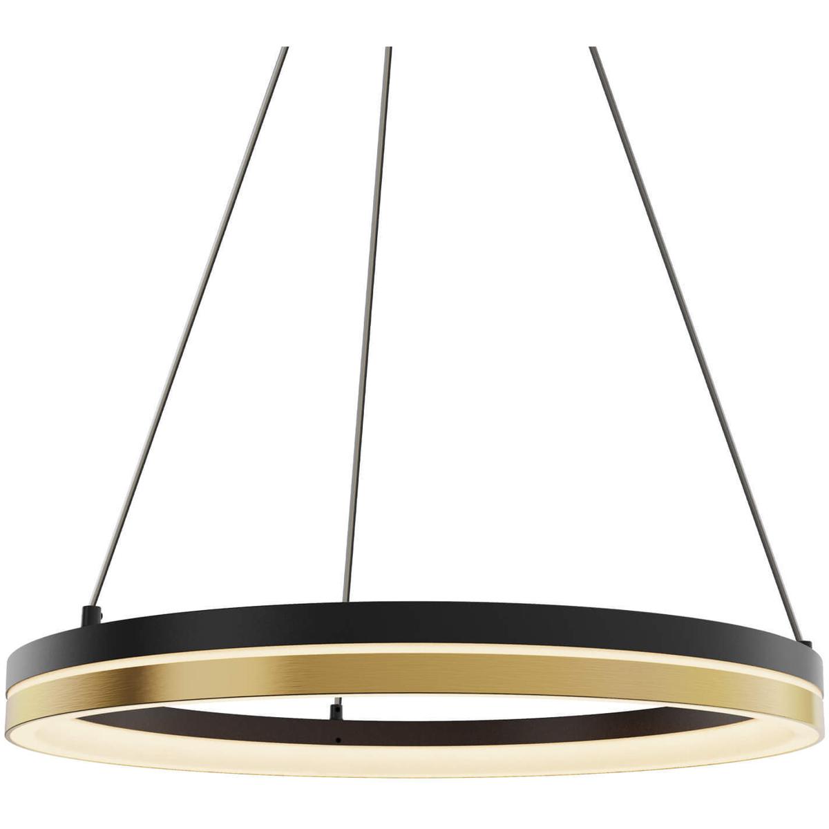 DALS Lighting PDR14-CC-BG Eclipse 1 Light 13.88 inch Black Gold Flushmount Ceiling Light, Double Ring