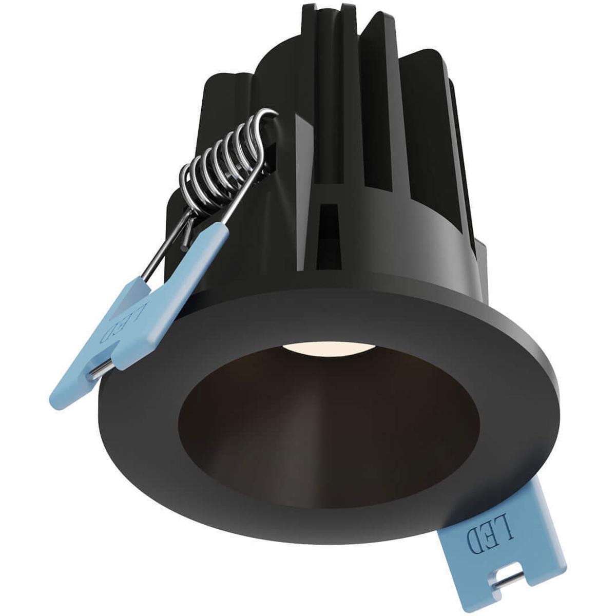 RGR 1'' Round Regressed 5CCT LED Downlight in Black