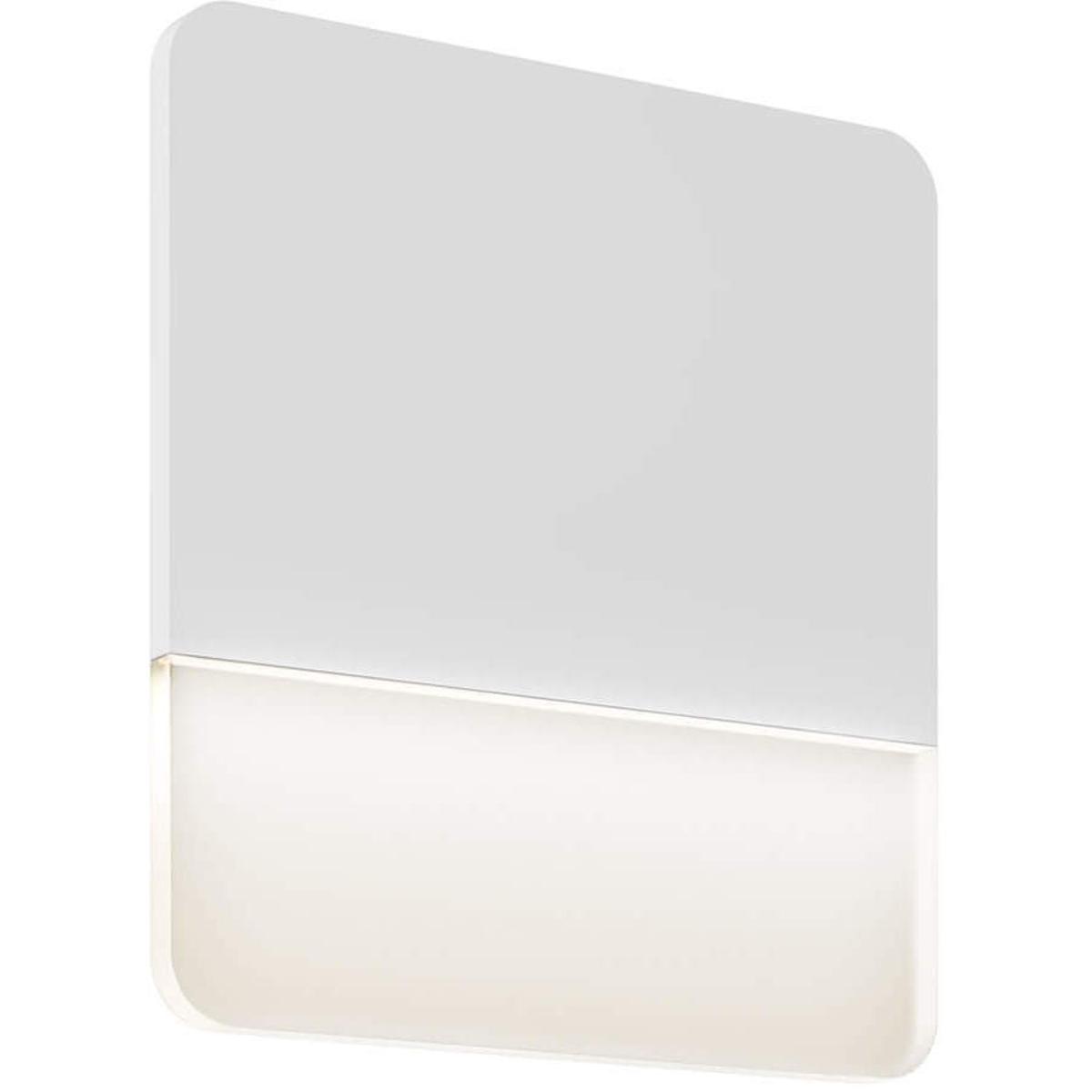 DALS Lighting SQS10-3K-WH Alto 1 Light 1.5 inch White ADA Sconce Wall Light, Ultra Slim