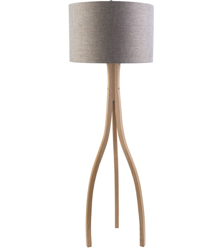Decovio 10839 Nw1 Pittstown 50 Inch 100, Natural Wooden Floor Lamp