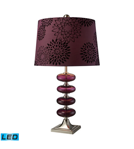 Dimond Lighting Vidrio 1 Light Table, Plum Coloured Table Lamps