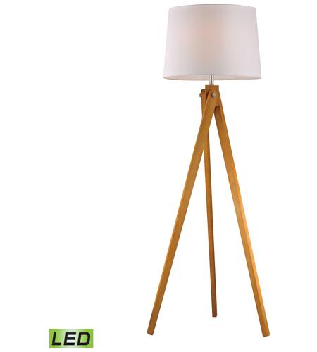 Floor Lamp In Natural Wood Tone D2469 Led, What Wattage Bulb For A Floor Lamp