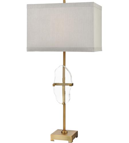 bronze and crystal table lamp