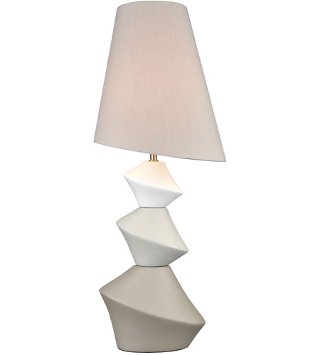 Dimond Lighting D3915 Auckland Harbour 31 inch 100 watt White with Grey and Taupe Table Lamp Portable Light