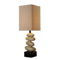 Dimond River Rock Table Lamp In Stone, River Rock Table Lamp