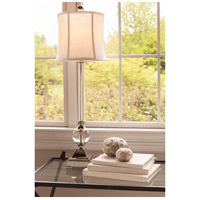 11 x 36 Clear/Polished Nickel Finish 11 x 36 Elk Lighting Dimond Lighting D2309 Corvallis 1-Light Transitional Table Lamp with Pure White Textured Linen Shade 