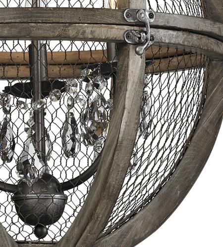 Dimond Home 140-007 Renaissance Invention 3 Light 18 inch Aged Wood/Bronze/Clear Crystal Chandelier Ceiling Light in Small, Small 140-007_alt2.jpg