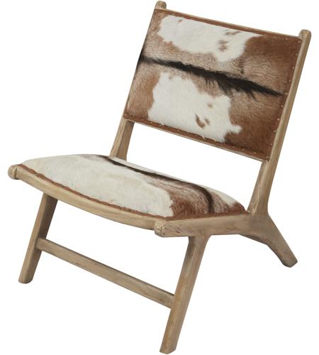 Dimond Home 161-005 Organic Modern Mid-Tone Wood/Natural Hide Chair