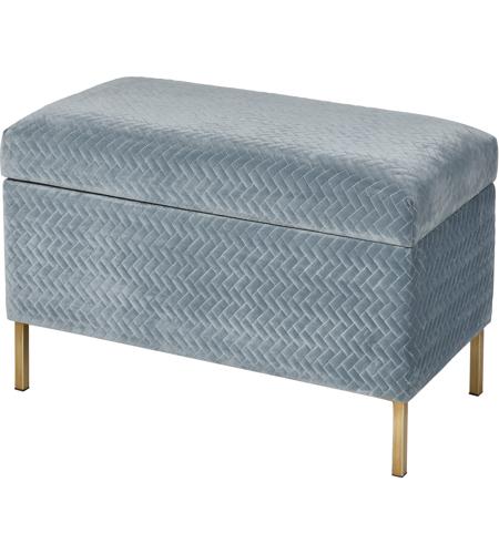 Dimond Home 3169-104 Shake Blue Chenille/Gold Bench photo