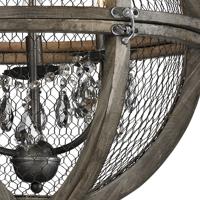 Dimond Home 140-007 Renaissance Invention 3 Light 18 inch Aged Wood/Bronze/Clear Crystal Chandelier Ceiling Light in Small, Small 140-007_alt2.jpg thumb