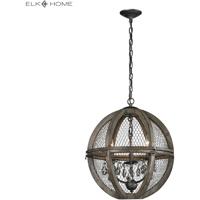 Dimond Home 140-007 Renaissance Invention 3 Light 18 inch Aged Wood/Bronze/Clear Crystal Chandelier Ceiling Light in Small, Small 140-007_alt9.jpg thumb