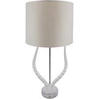 Dimond Home 225091 Faux Horn 31 inch 100 watt White Table Lamp Portable Light photo thumbnail