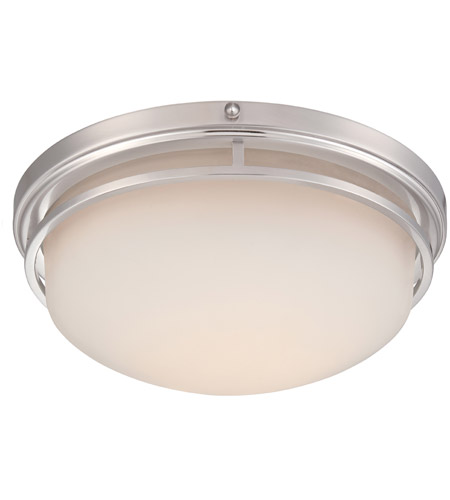 Designers Fountain Led303m Sp Ramsey Led 13 Inch Satin Platinum Flushmount Ceiling Light