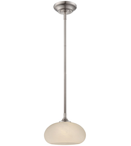 Designers Fountain Led6318 Fs Sp Eco Gem Led 8 Inch Satin Platinum Mini Pendant Ceiling Light In French Swirl