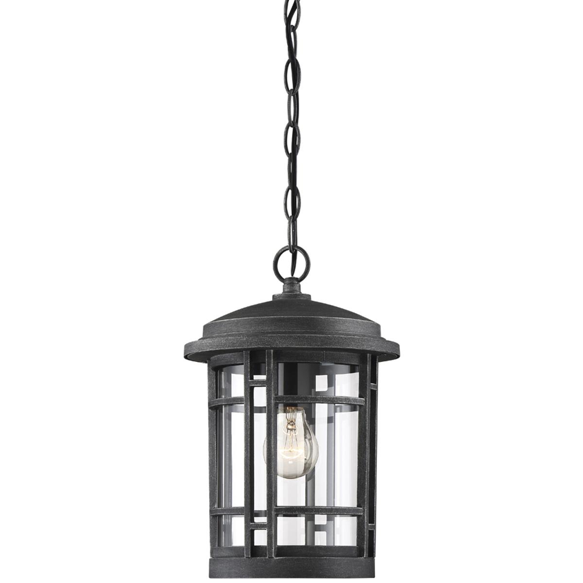 Designers Fountain 22434-WP Barrister 1 Light 9 inch Weathered Pewter Outdoor Hanging Lantern