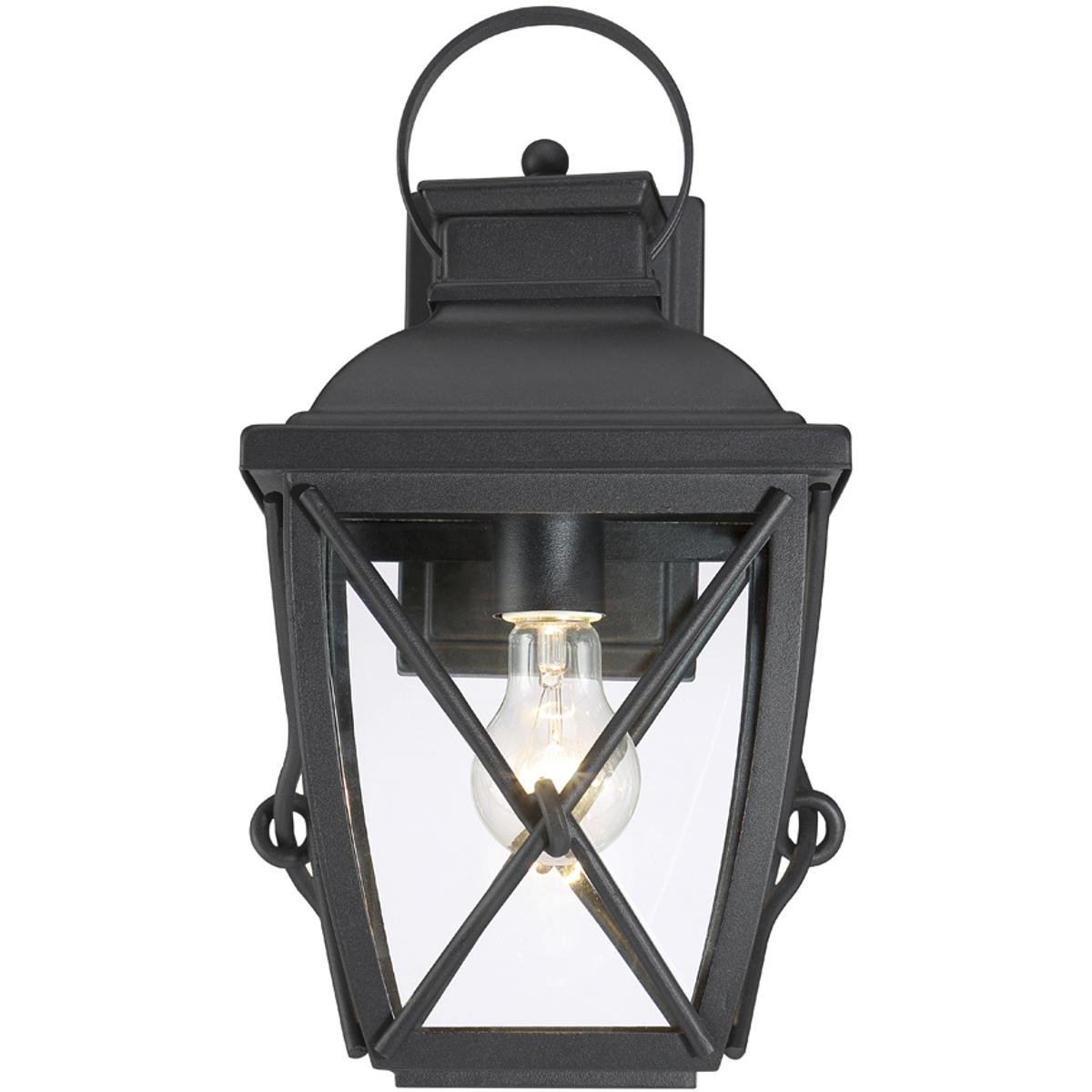 Designers Fountain 34831-BK Belmont 1 Light 15 inch Black Outdoor Wall Lantern