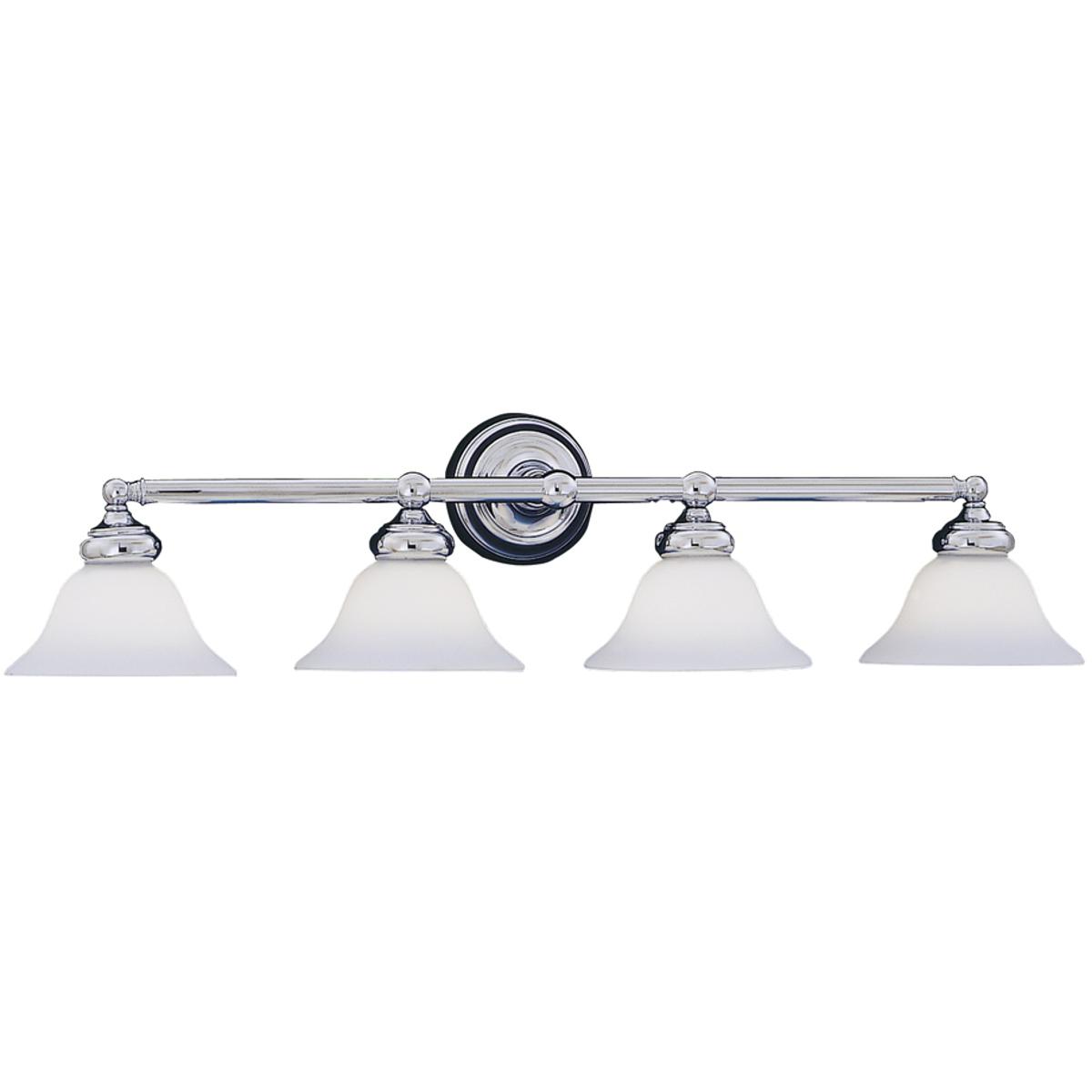 Designers Fountain 4964-CH Opal Essence 4 Light 35.75 inch Chrome Bath Bar Wall Light
