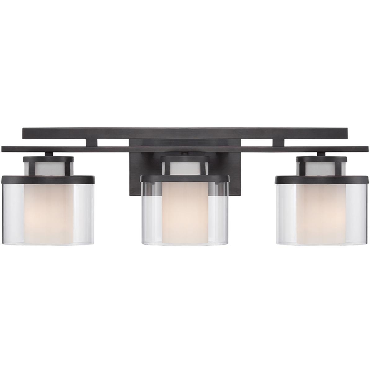 Designers Fountain 86103-BBR Fusion 3 Light 24.25 inch Biscayne Bronze Bath Bar Wall Light