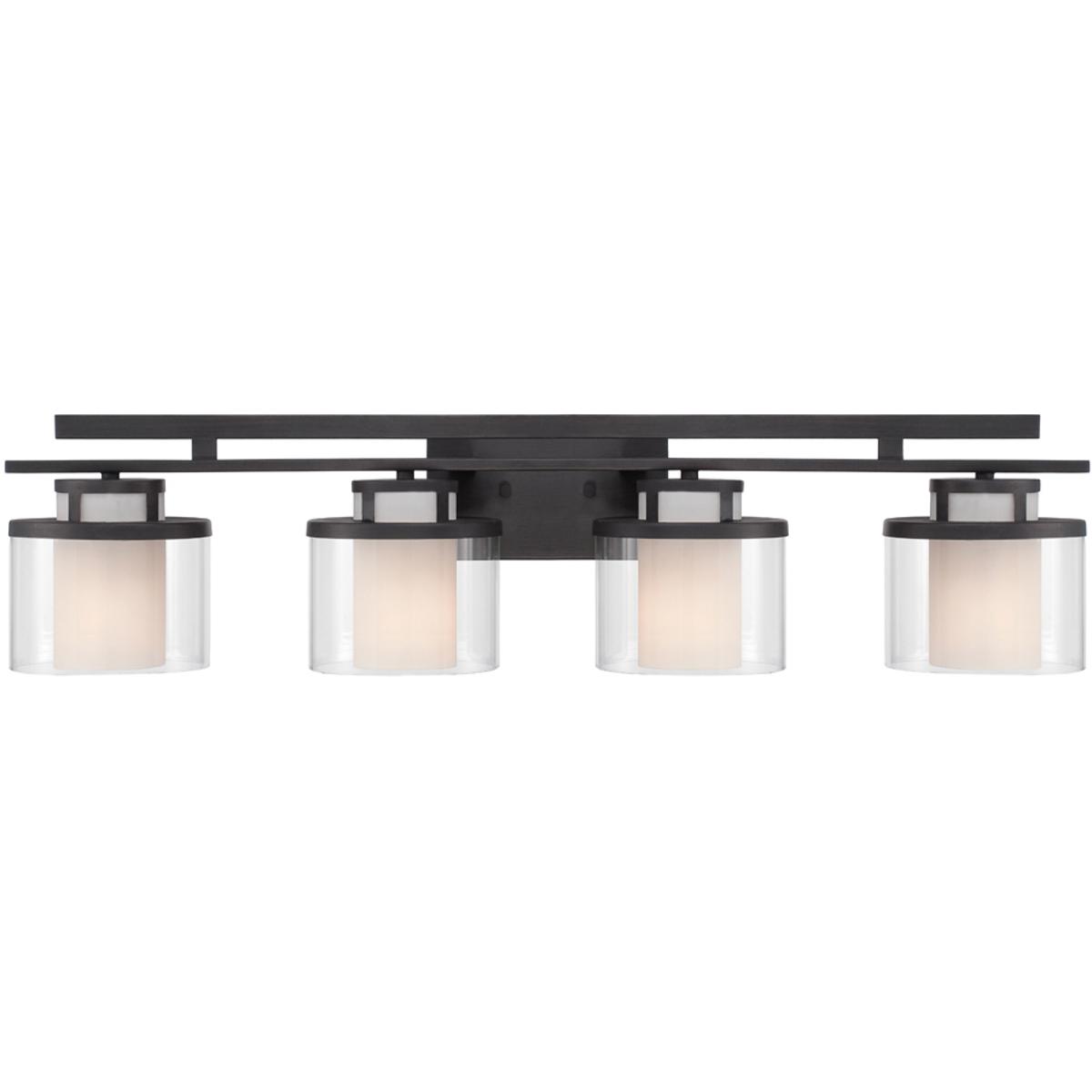 Designers Fountain 86104-BBR Fusion 4 Light 33.25 inch Biscayne Bronze Bath Bar Wall Light