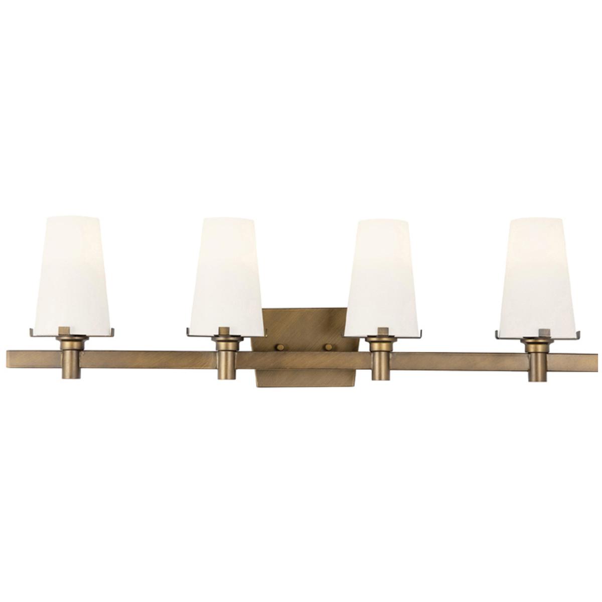 Designers Fountain 87904-VTG Hyde Park 4 Light 32 inch Vintage Gold Bath Bar Wall Light