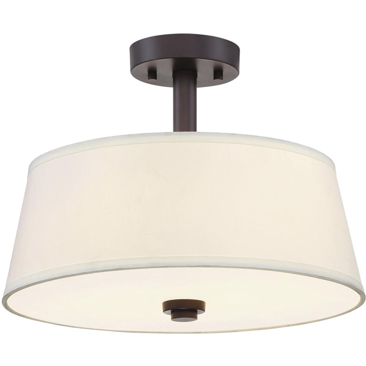 Designers Fountain 88511-SB Studio 2 Light 15 inch Satin Bronze Semi-Flush Ceiling Light