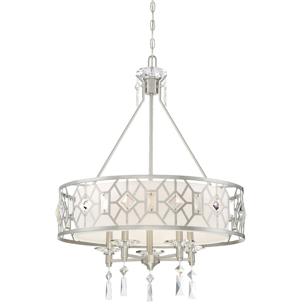 Designers Fountain 90185-SP Brentwood 5 Light 24.88 inch Satin Platinum Chandelier Ceiling Light