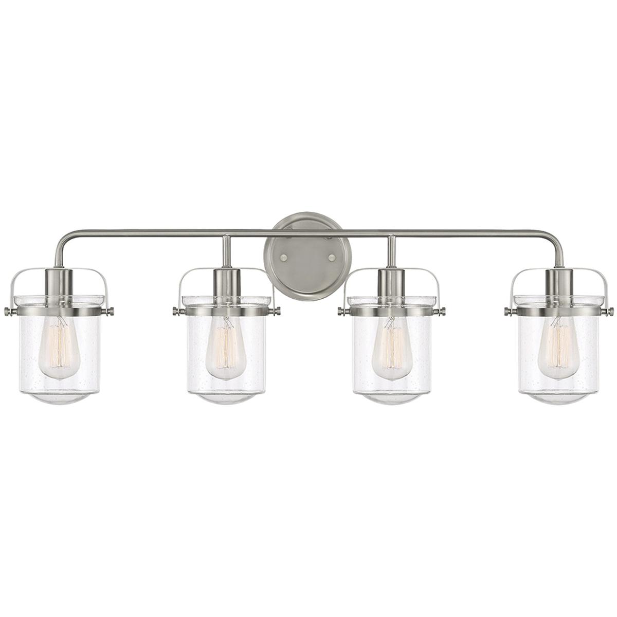 Designers Fountain 90604-BN Jaxon 4 Light 33 inch Brushed Nickel Bath Bar Wall Light