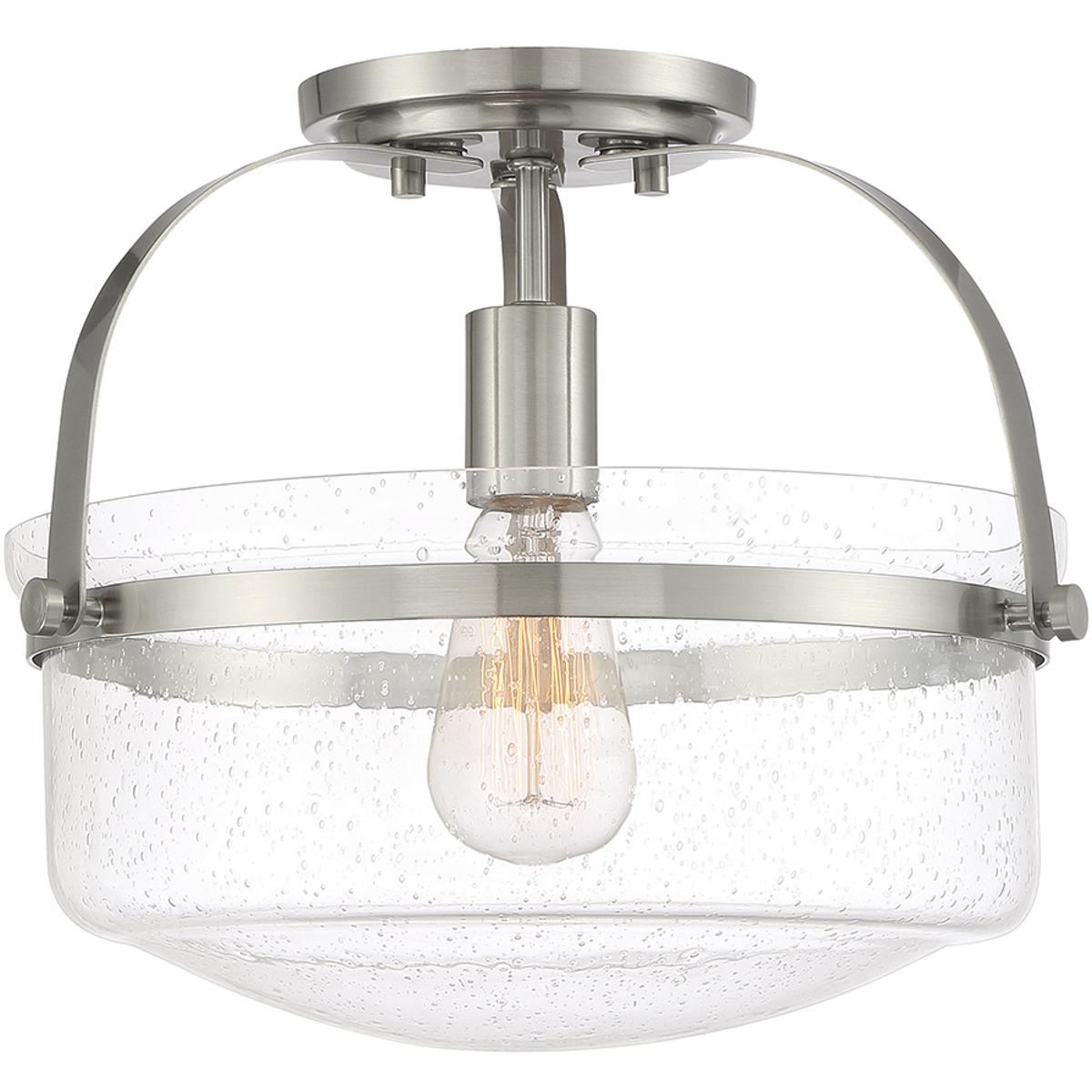 Designers Fountain 90611-BN Jaxon 1 Light 13.25 inch Brushed Nickel Semi-Flush Ceiling Light