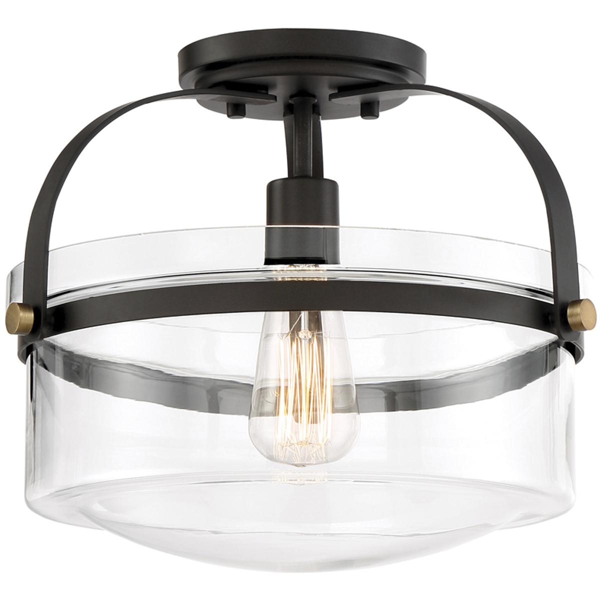 Designers Fountain 90611-ORB Jaxon 1 Light 13 inch Oil Rubbed Bronze Semi-Flush Ceiling Light