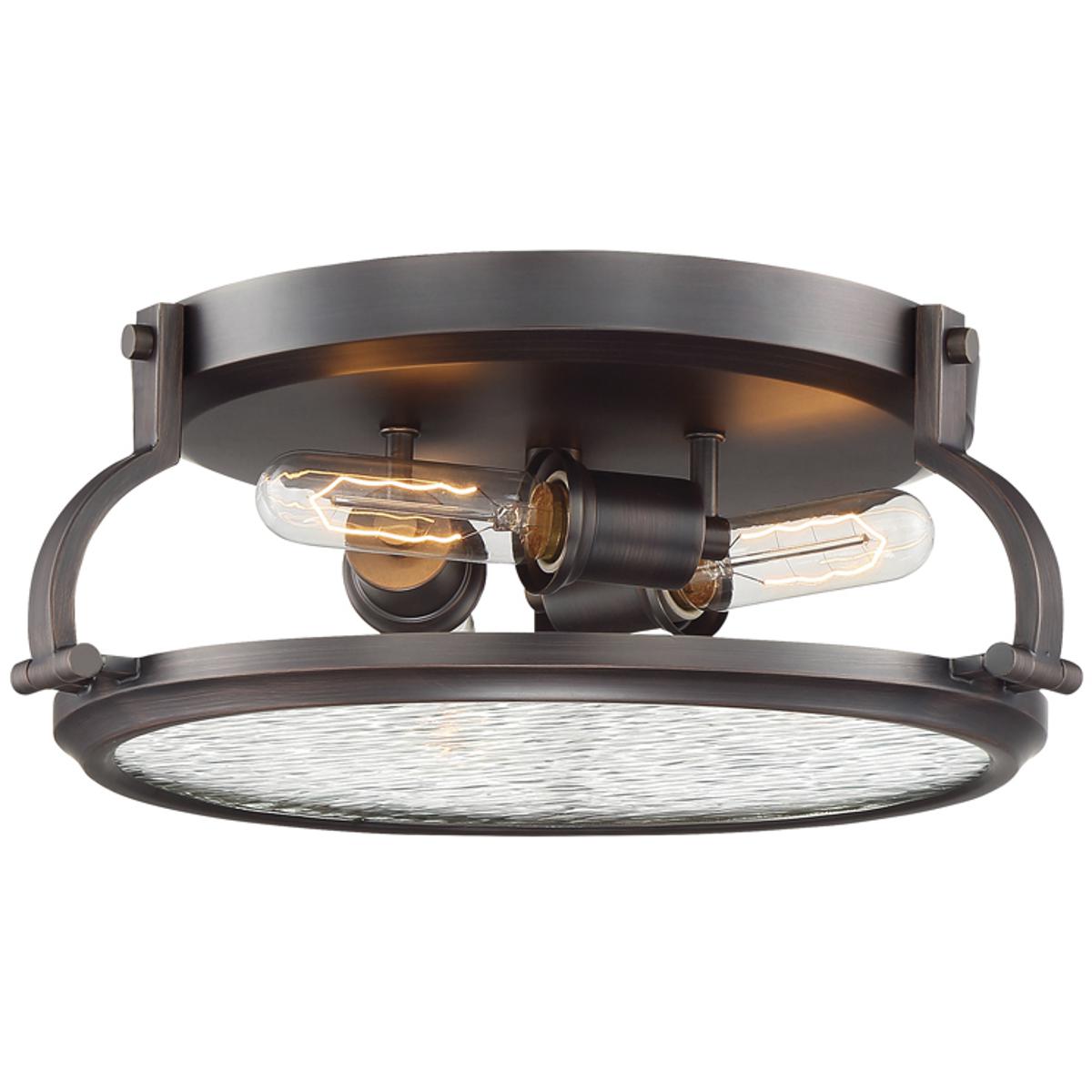 Designers Fountain 92123-SCB Eaton 3 Light 15.5 inch Satin Copper Bronze Flushmount Ceiling Light