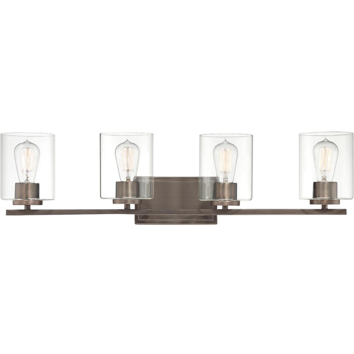 Designers Fountain 93004-SCB Liam 4 Light 32 inch Satin Copper Bronze Bath Bar Wall Light