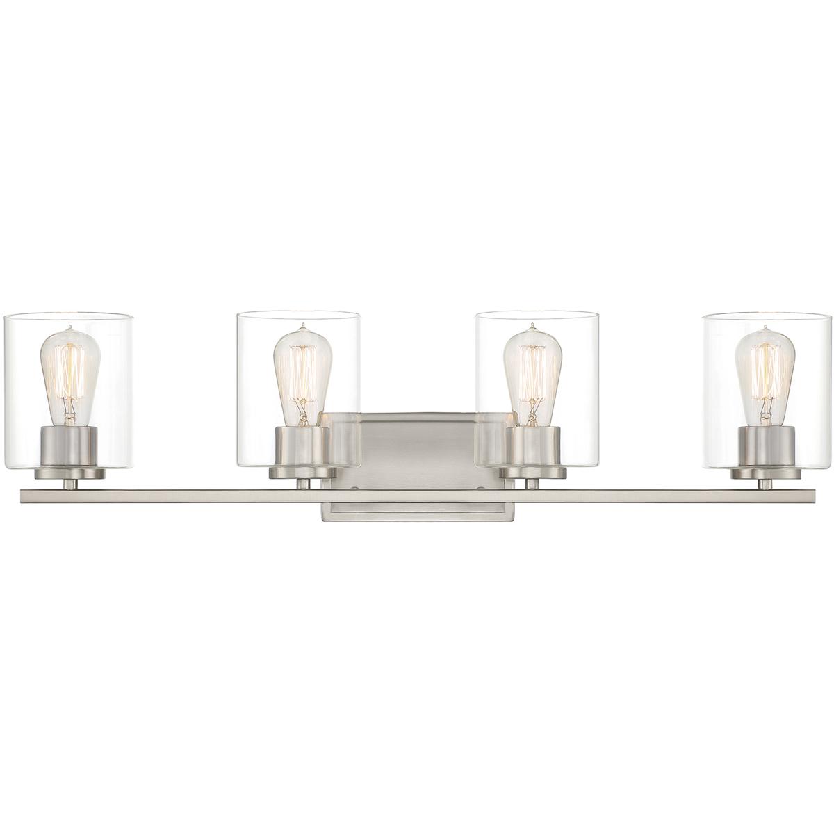 Designers Fountain 93004-SP Liam 4 Light 32 inch Satin Platinum Bath Bar Wall Light