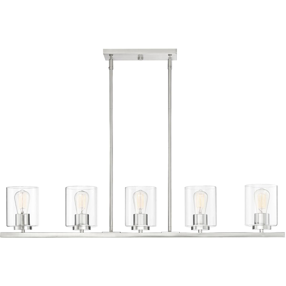 Designers Fountain 93038-SP Liam 5 Light 42.75 inch Satin Platinum Island Ceiling Light