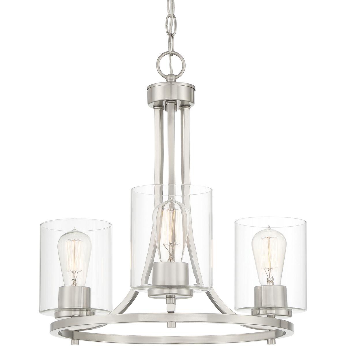 Designers Fountain 93083-SP Liam 3 Light 20 inch Satin Platinum Chandelier Ceiling Light