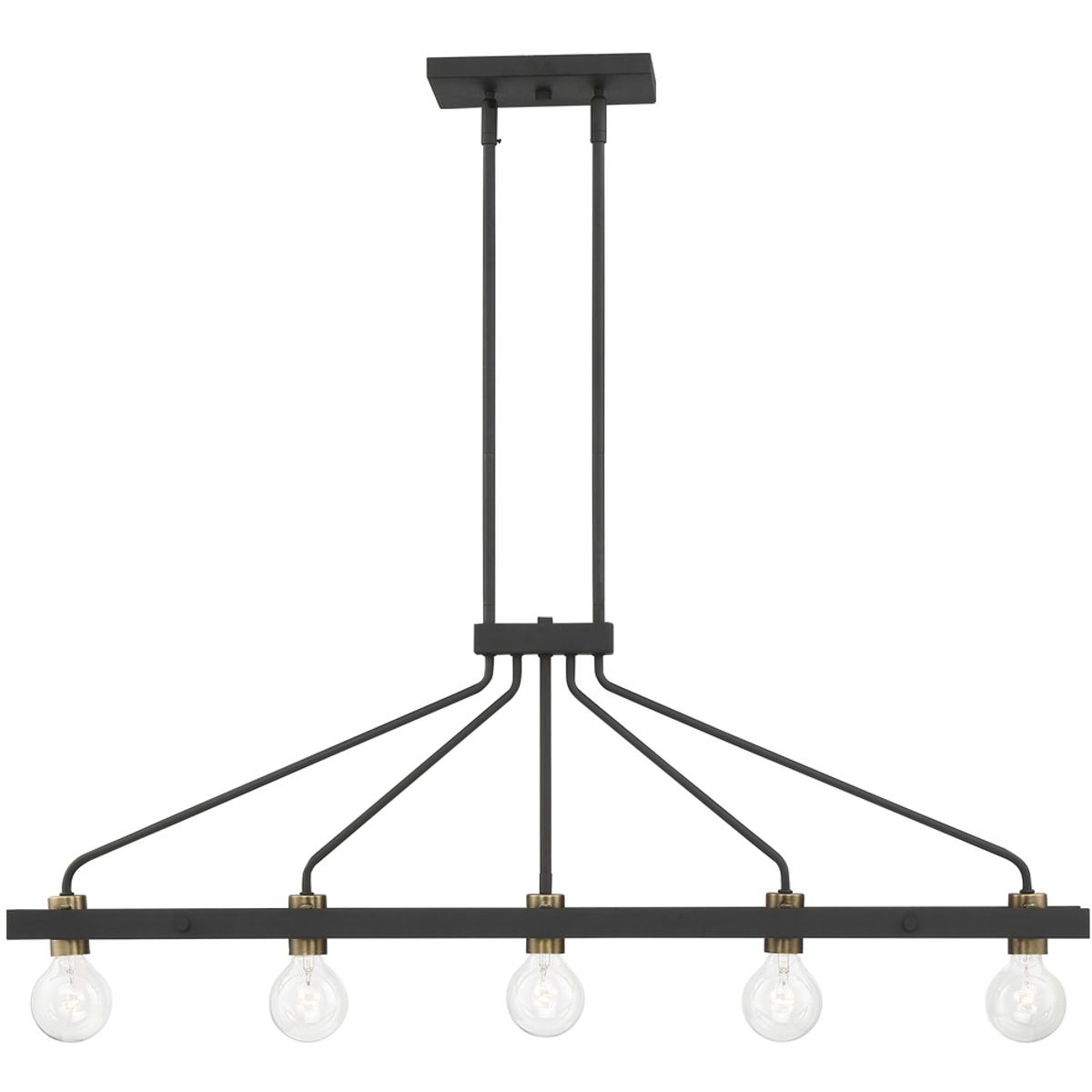 Designers Fountain 94238-BK Ravella 5 Light 42 inch Black Chandelier Ceiling Light